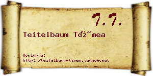Teitelbaum Tímea névjegykártya