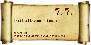 Teitelbaum Tímea névjegykártya